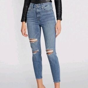 NWT Good American Good Legs Distressed Ripped Skinny Jeans Women's Size 6